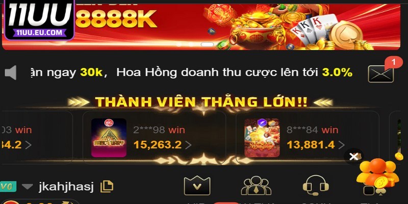 Nhà cái 11UU còn áp dụng các công nghệ hiện đại đến khách hàng