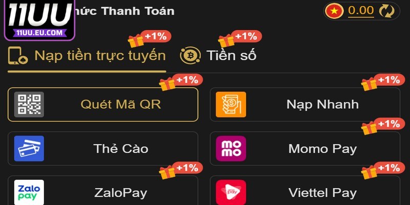 Sau khi tạo tài khoản, người chơi cần nạp tiền để có thể tham gia cá cược hợp lệ