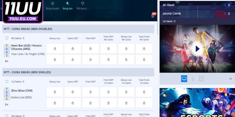 Thể thao Crown 11UU nổi bật với các tỷ lệ cược hấp dẫn và cạnh tranh
