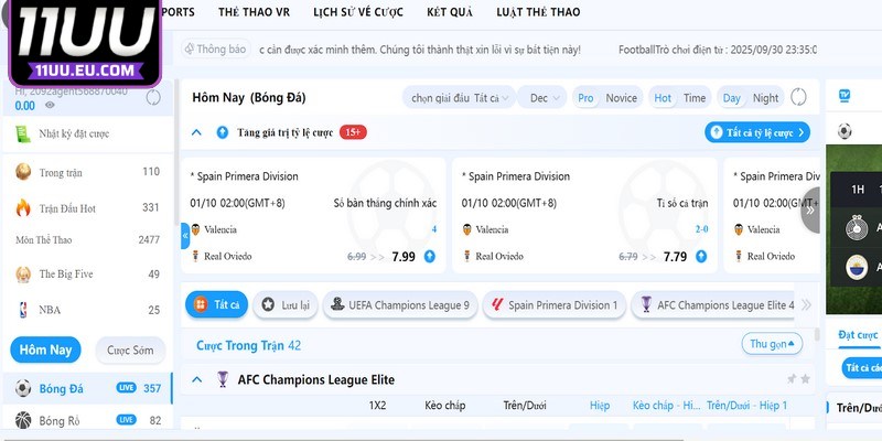 Điểm danh các siêu phẩm tại thể thao panda 11UU 