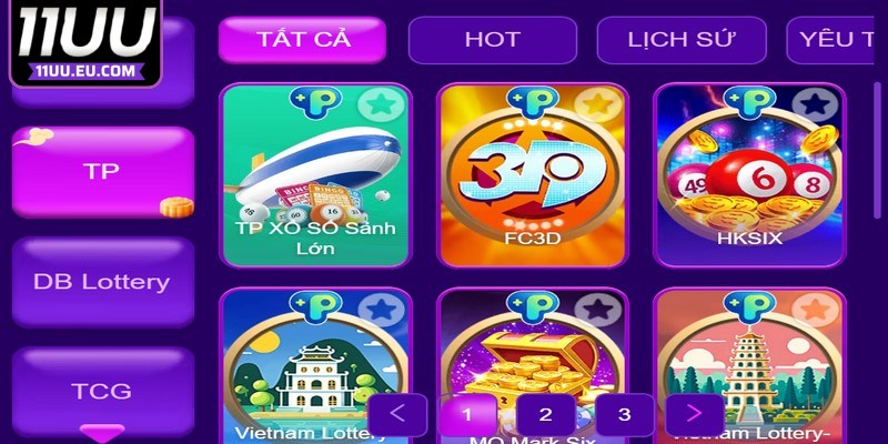 Các sản phẩm xổ số 11UU ăn khách hiện nay 